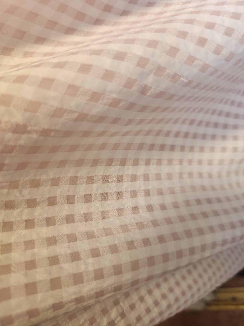 Mable mini dress pink check with bow size large. - Picture 3 of 3